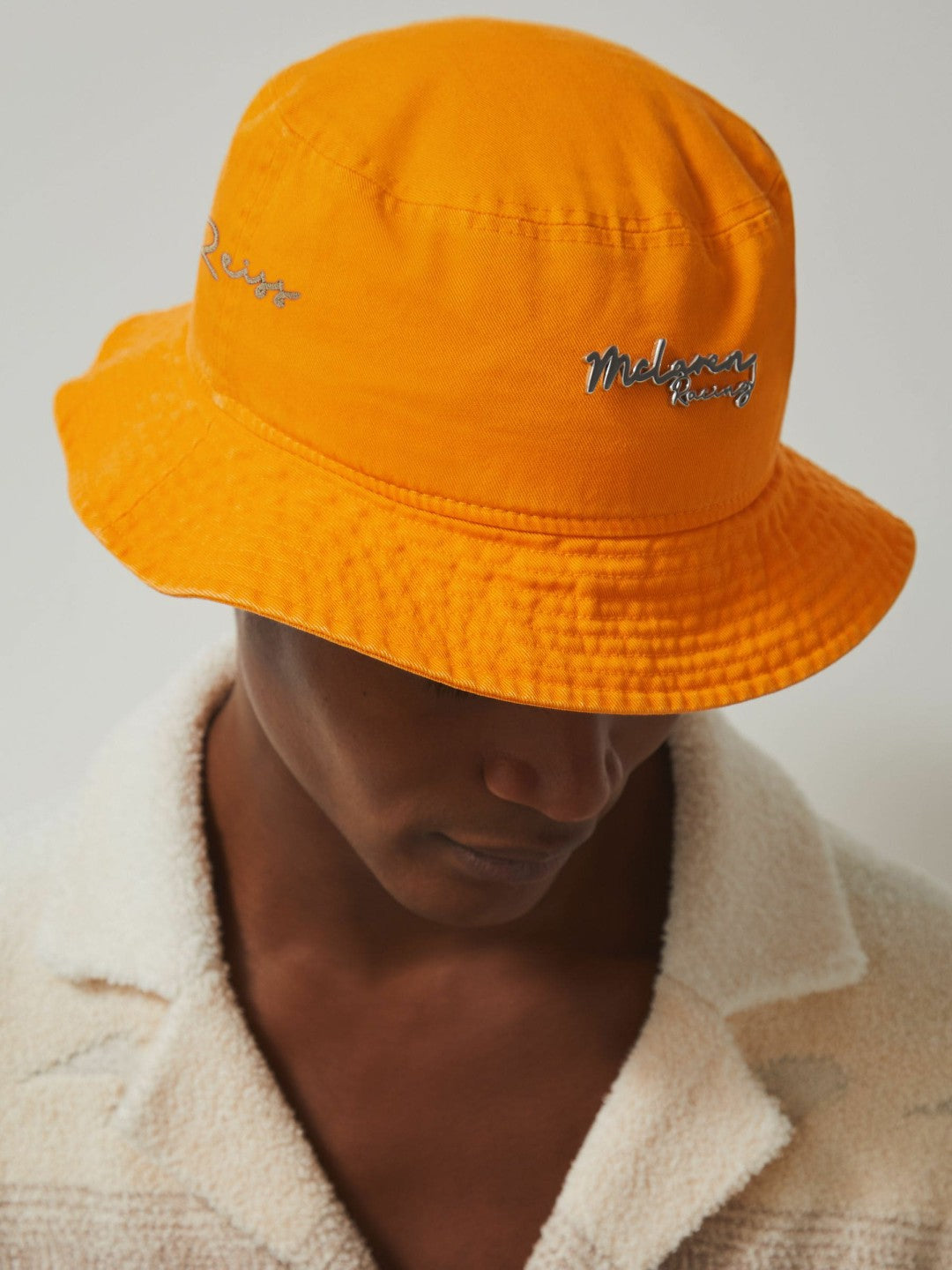 Reiss Featured - Unisex Fit McLaren Racing Cotton Bucket Hat in Papaya Orange