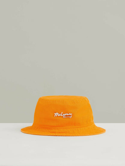 Reiss Featured - Unisex Fit McLaren Racing Cotton Bucket Hat in Papaya Orange