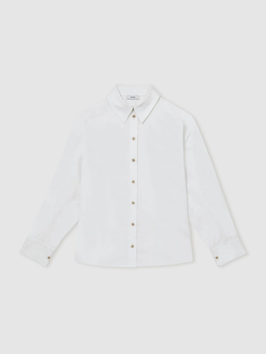 Reiss Offer - Cotton Button Through Oxford Shirt in White