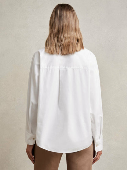 Reiss Offer - Cotton Button Through Oxford Shirt in White