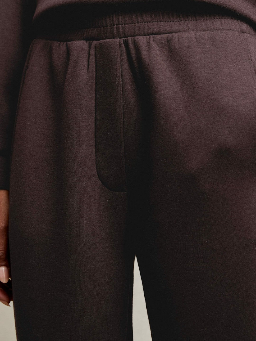 Reiss Sale - Tapered Elasticated-Waist Joggers in Plum