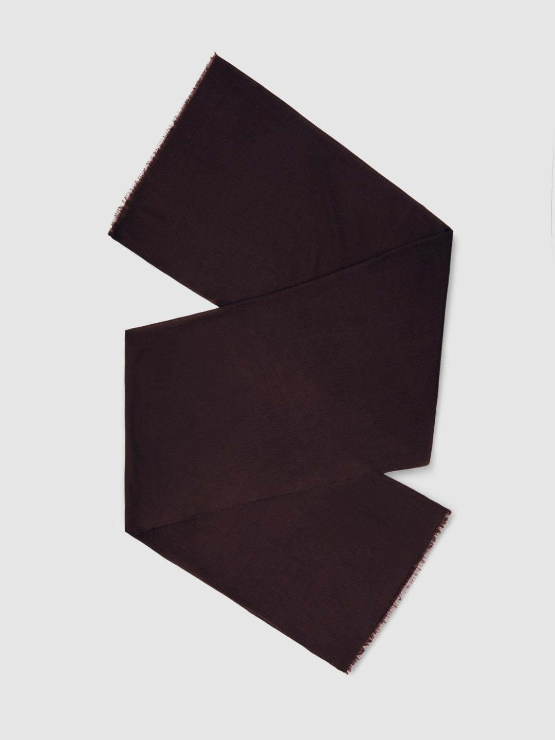 Reiss Sale - Wool-Cashmere Lightweight Scarf in Burgundy