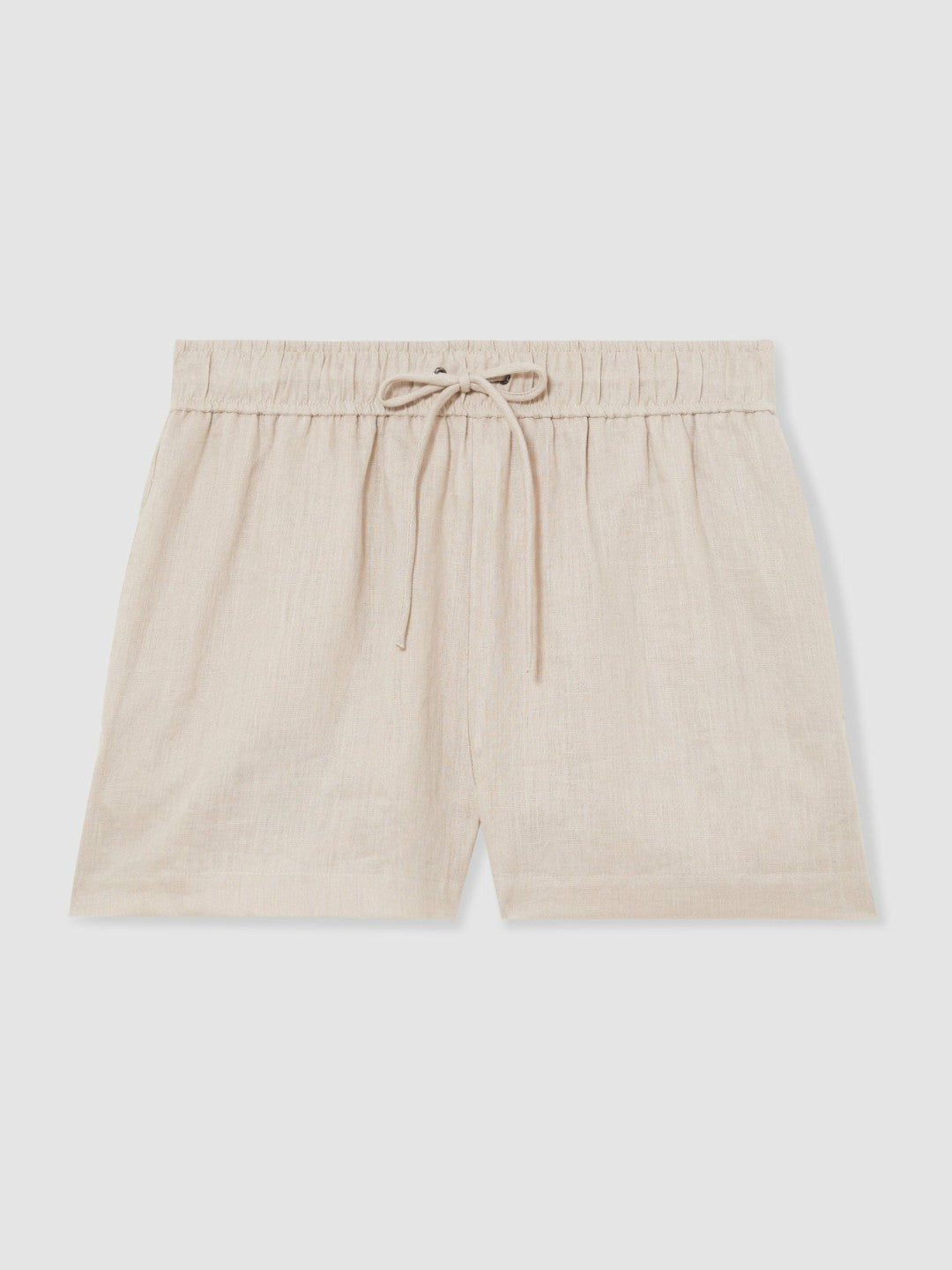 Reiss Best Seller - Linen-Blend Drawstring Shorts in Neutral