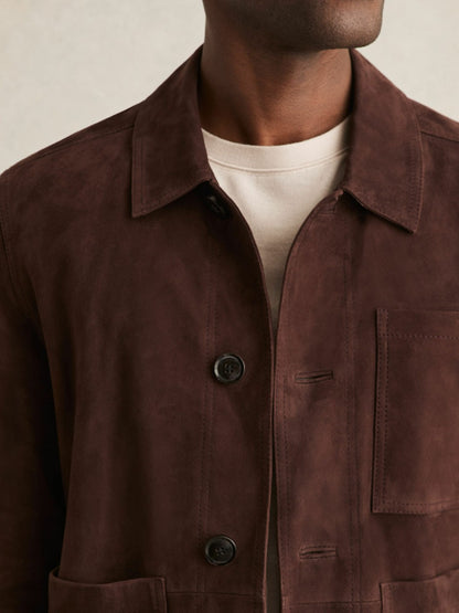 Reiss Value - Jacket in Chocolate Brown