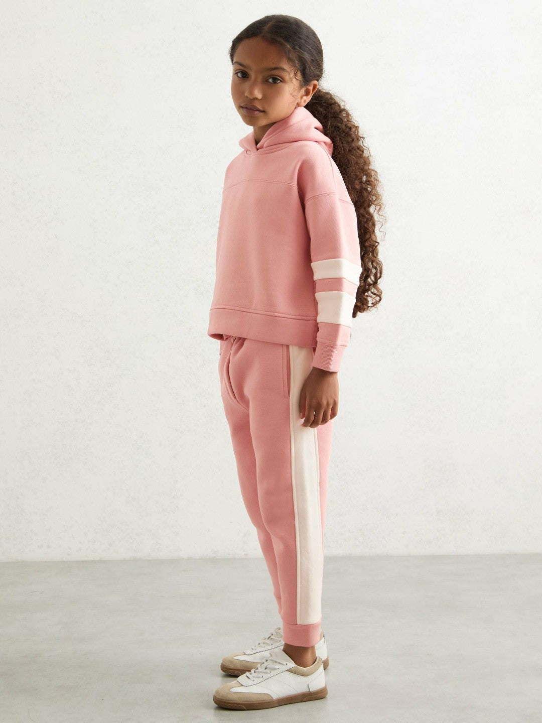 Reiss Affordable - Cotton-Blend Joggers and Hoodie Set in Rose