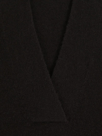 Reiss Cashmere V-Neck Jumper in Chocolate Brown