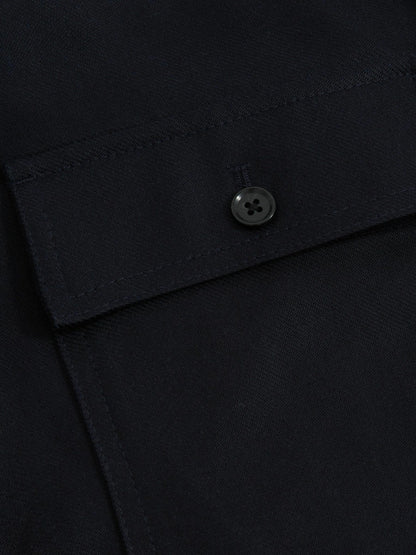 Reiss Featured - Lyocell Cotton Wide Utility Trousers in Navy