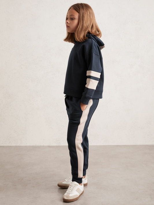 Reiss Value - Cotton-Blend Joggers and Hoodie Set in Navy