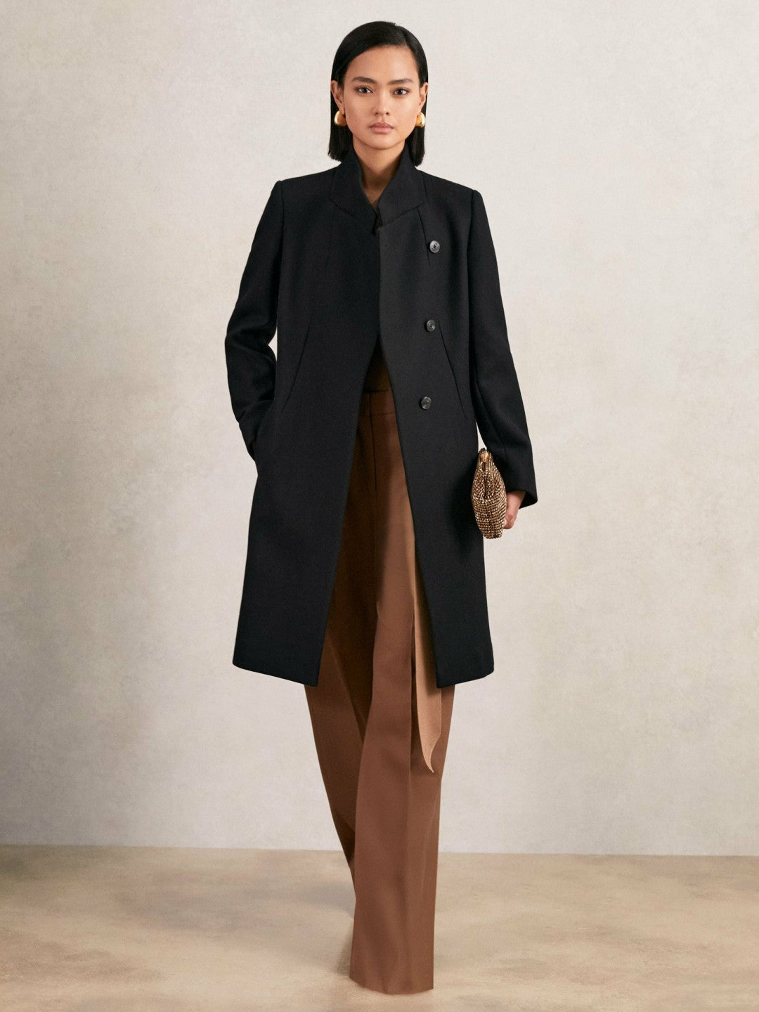 Reiss Deal - Coat in Black