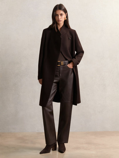 Reiss Sale - Petite Coat in Chocolate Brown