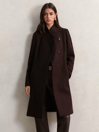 Reiss Sale - Petite Coat in Chocolate Brown