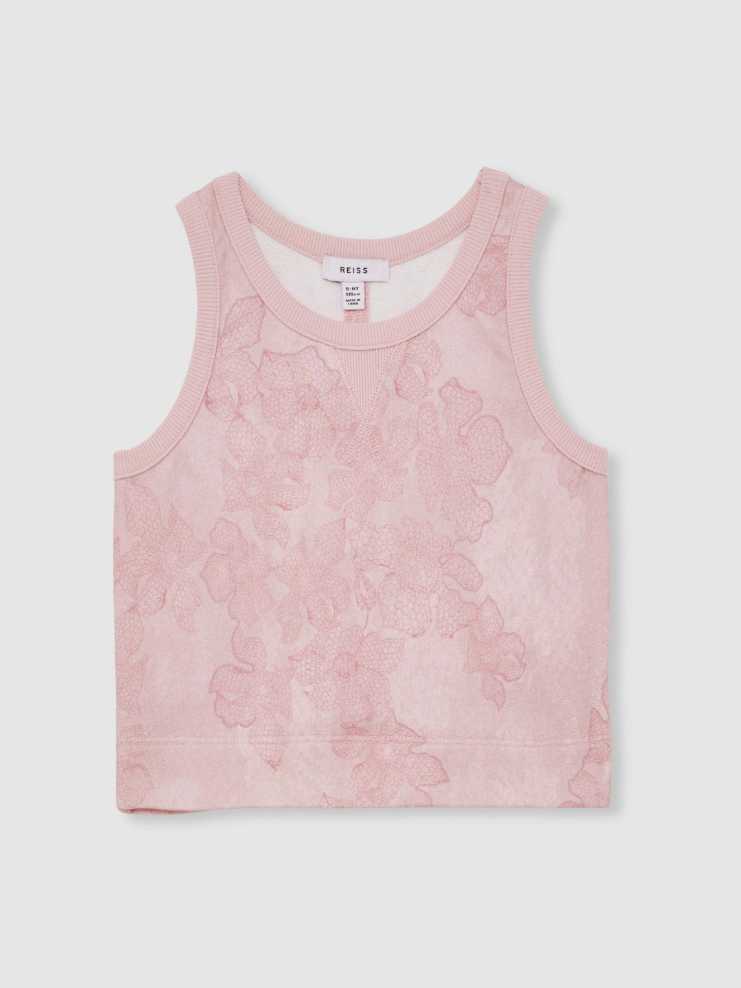 Reiss Affordable - 3-9 yrs Cotton Floral Vest and Joggers Set in Pink Print