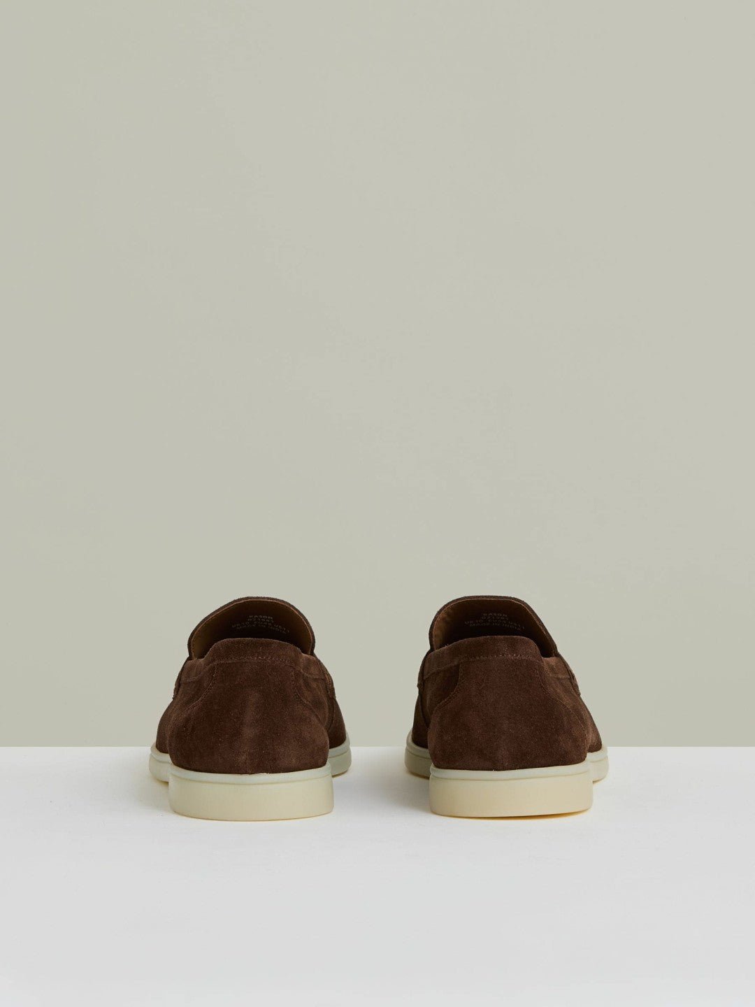 Reiss Featured - Suede Slip-On Loafers in Chocolate Brown