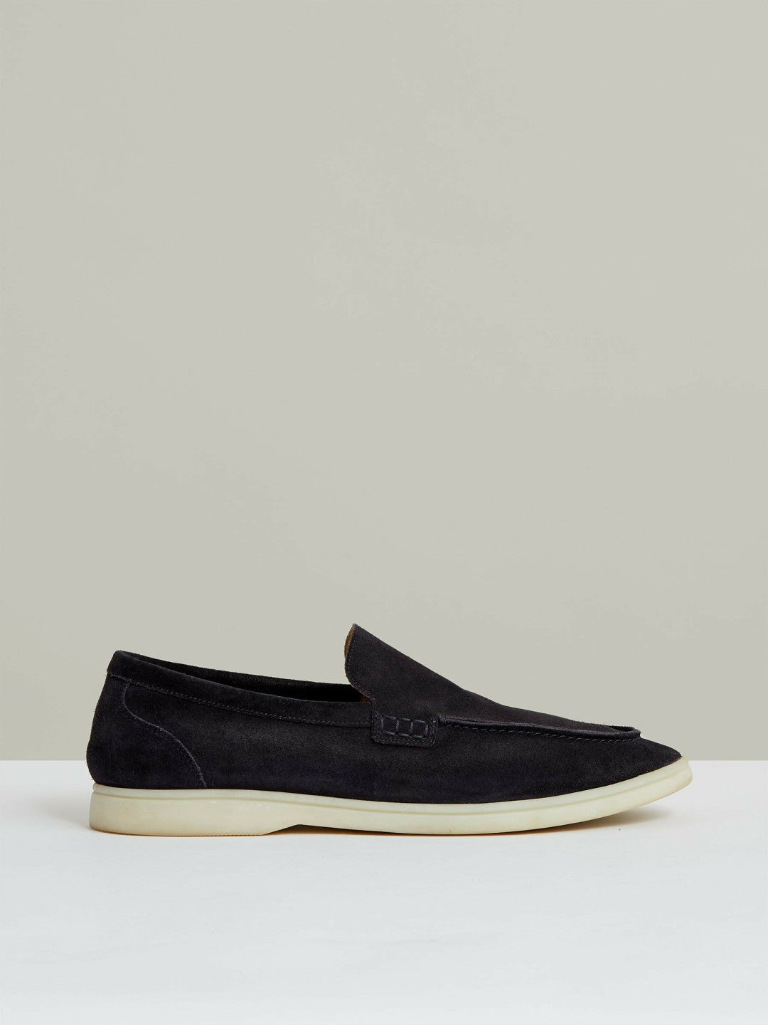 Reiss Sale - Suede Slip-On Loafers in Navy
