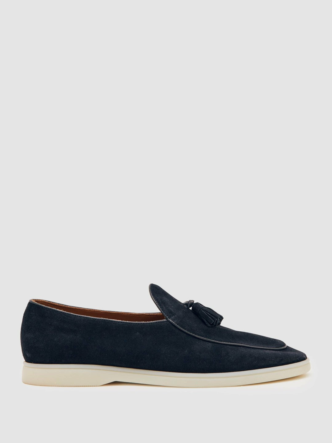Reiss Best Seller - Suede Tassel Loafers in Navy