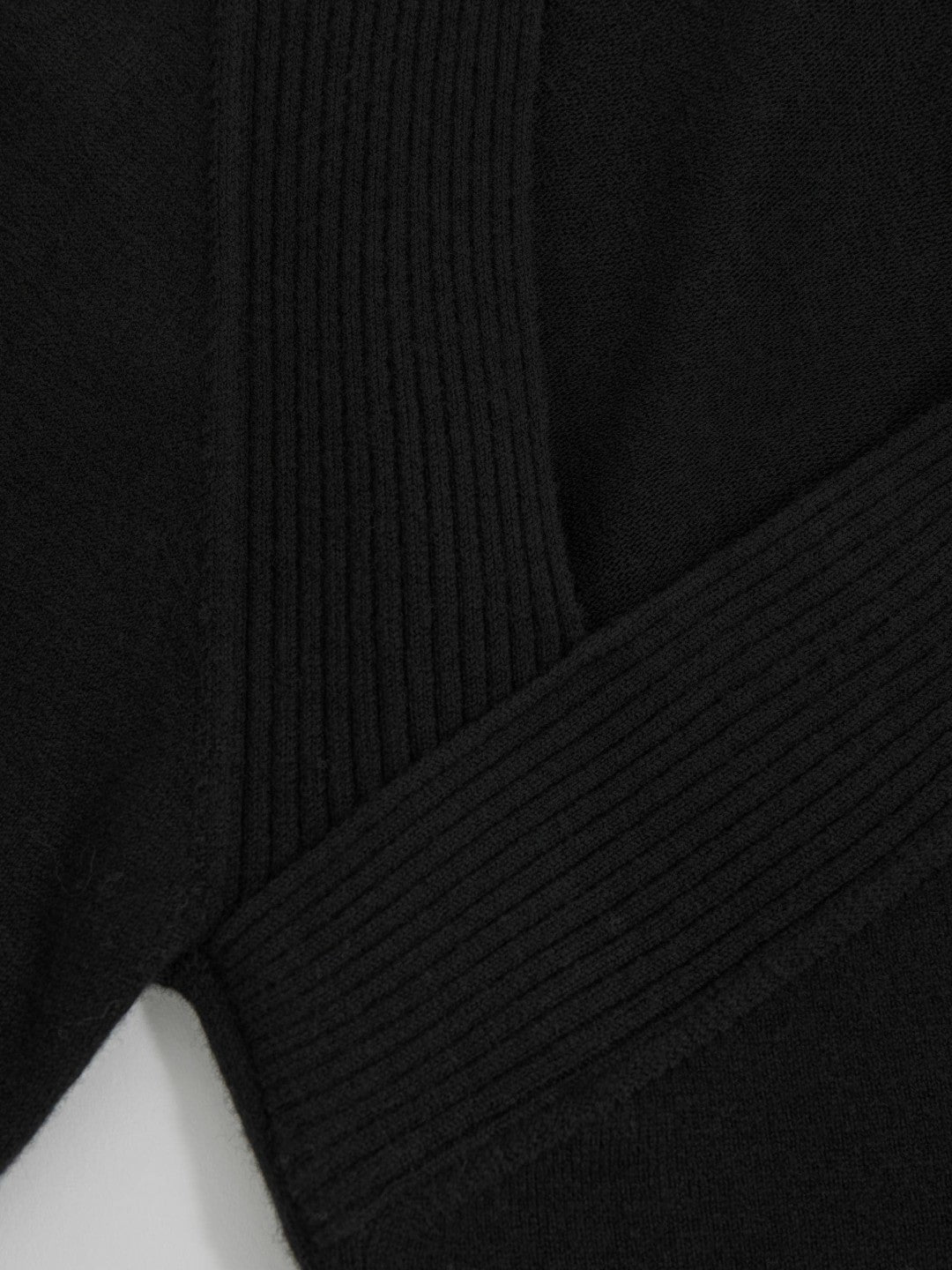 Reiss Best Seller - Wool-Blend Asymmetric Knit Top in Black