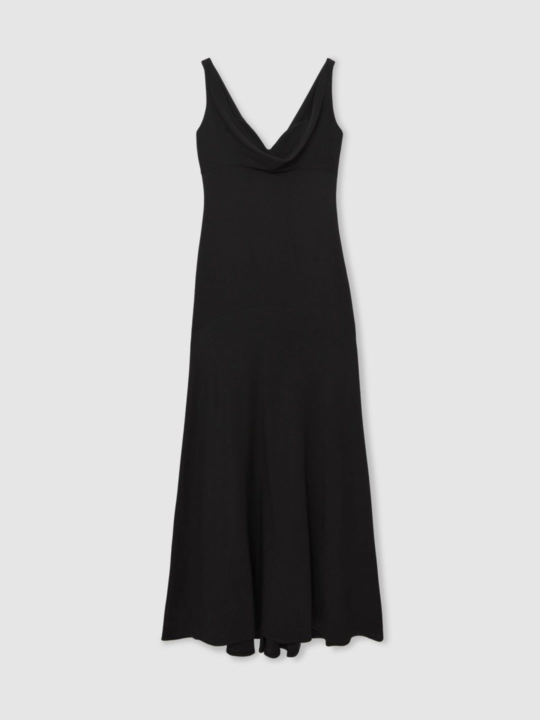 Reiss Cowl-Neck Sleeveless Maxi Dress in Black