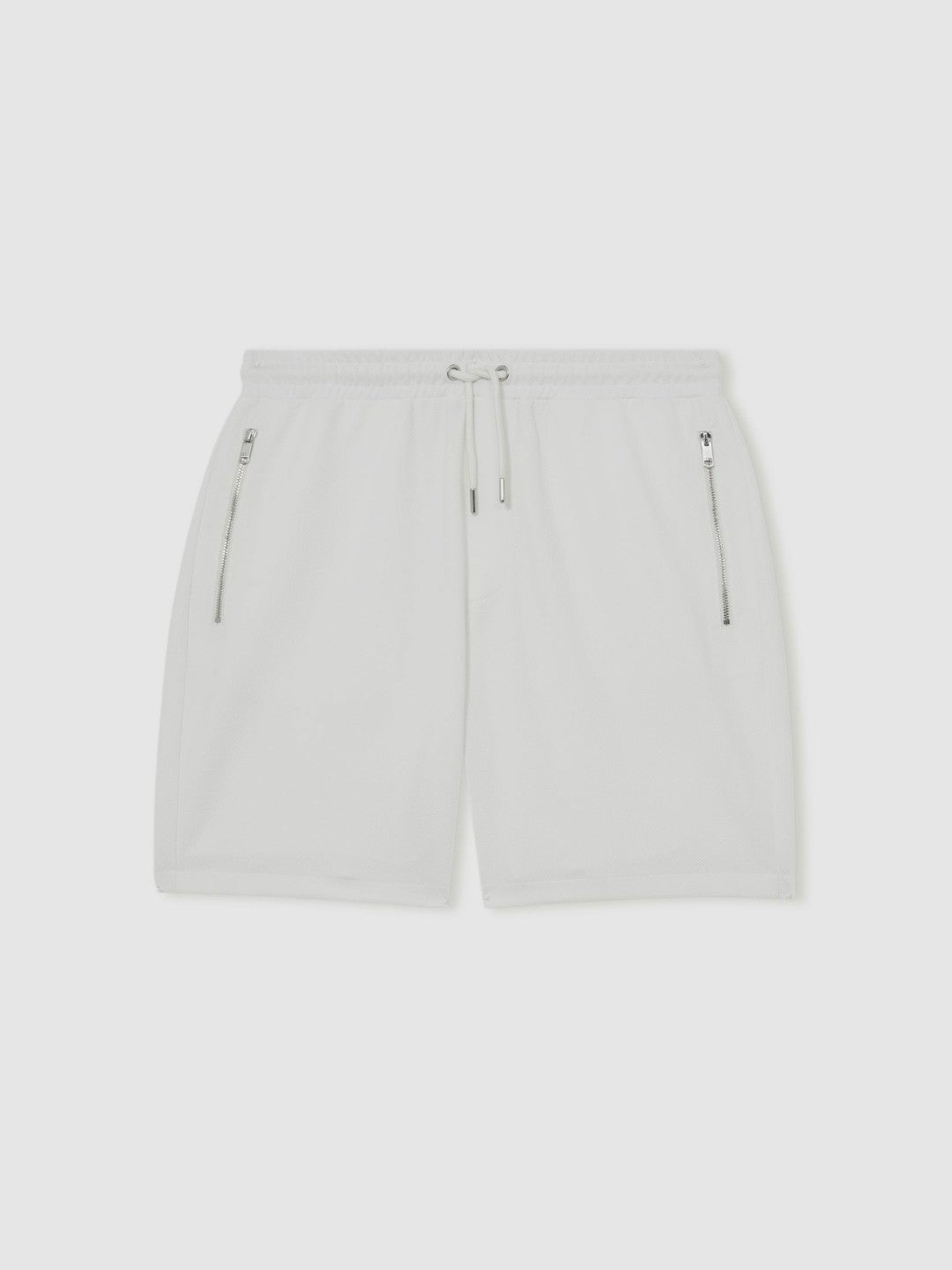 Reiss Savings - Textured Drawstring Shorts in White