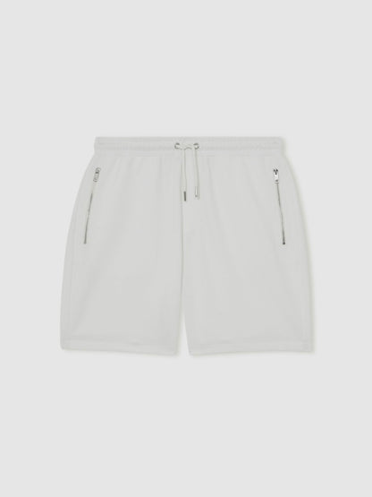 Reiss Savings - Textured Drawstring Shorts in White