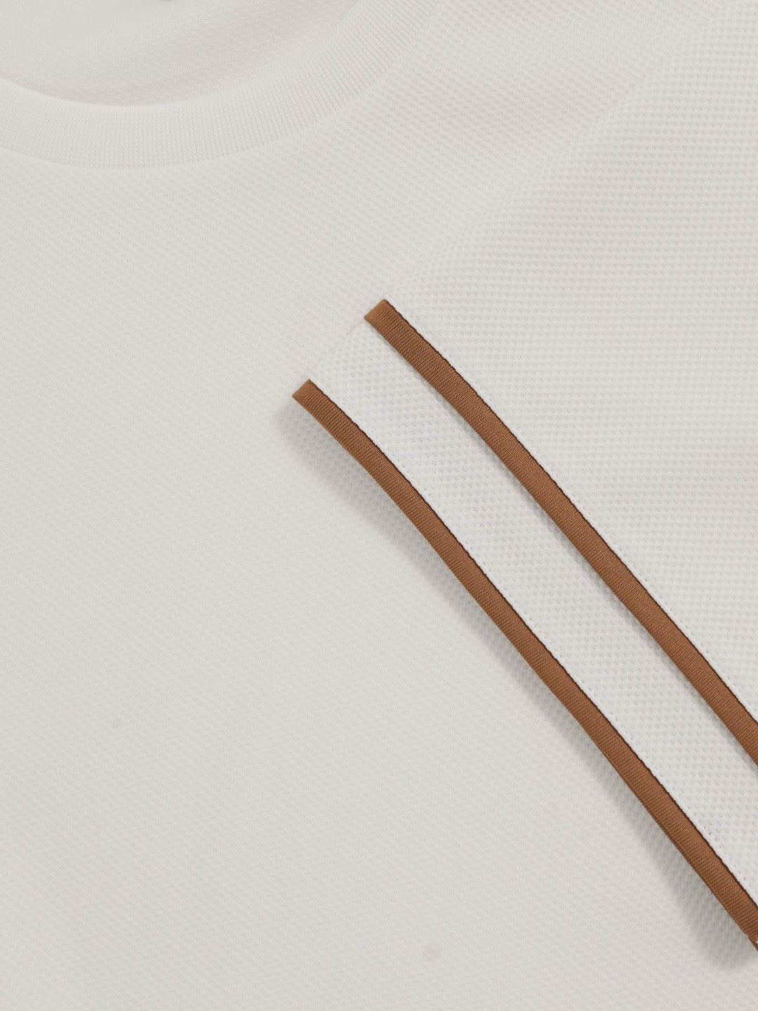 Reiss Offer - Textured Crew-Neck Tipped T-Shirt in White