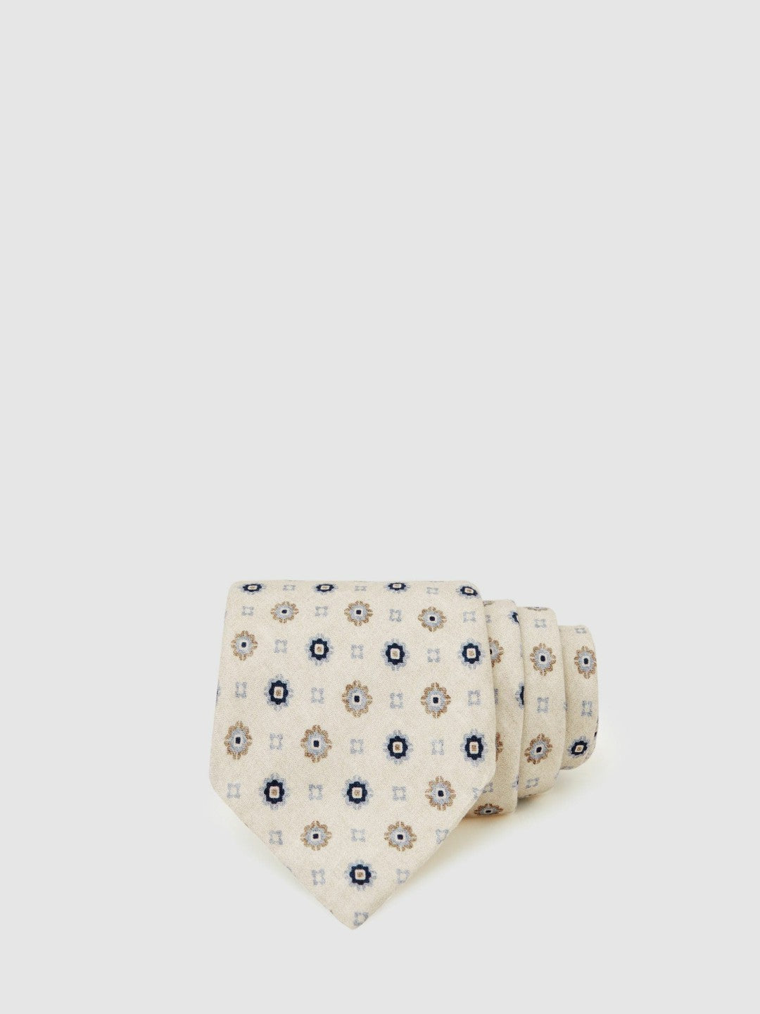 Reiss Offer - Silk Floral-Medallion Tie in Ivory