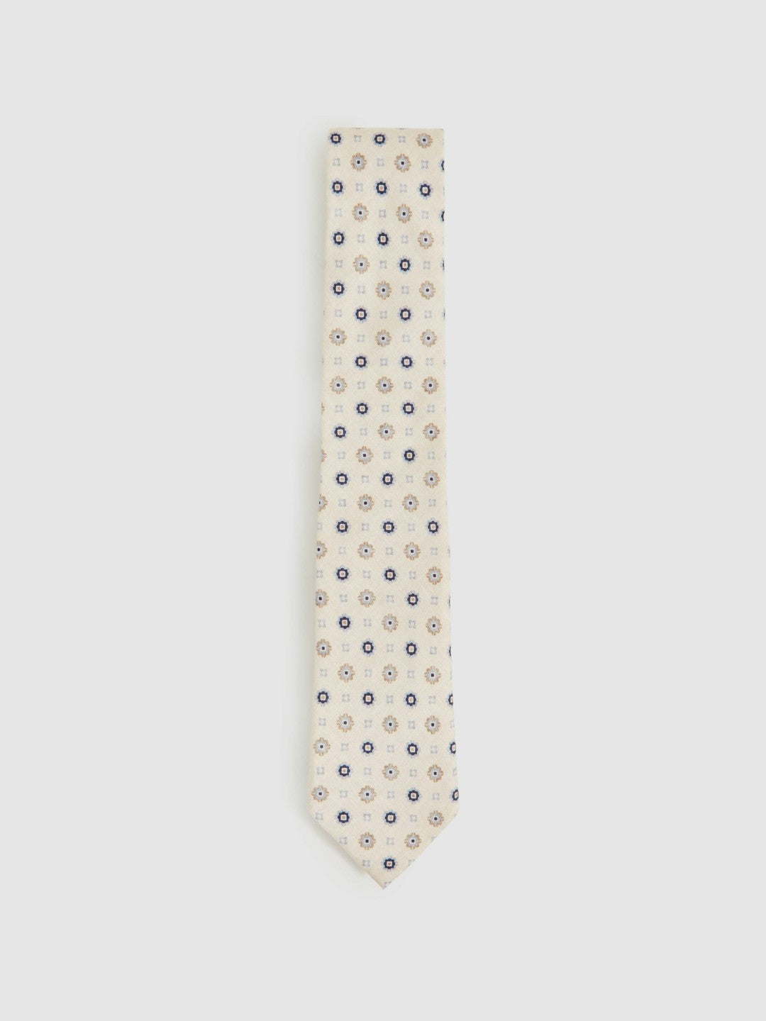 Reiss Offer - Silk Floral-Medallion Tie in Ivory