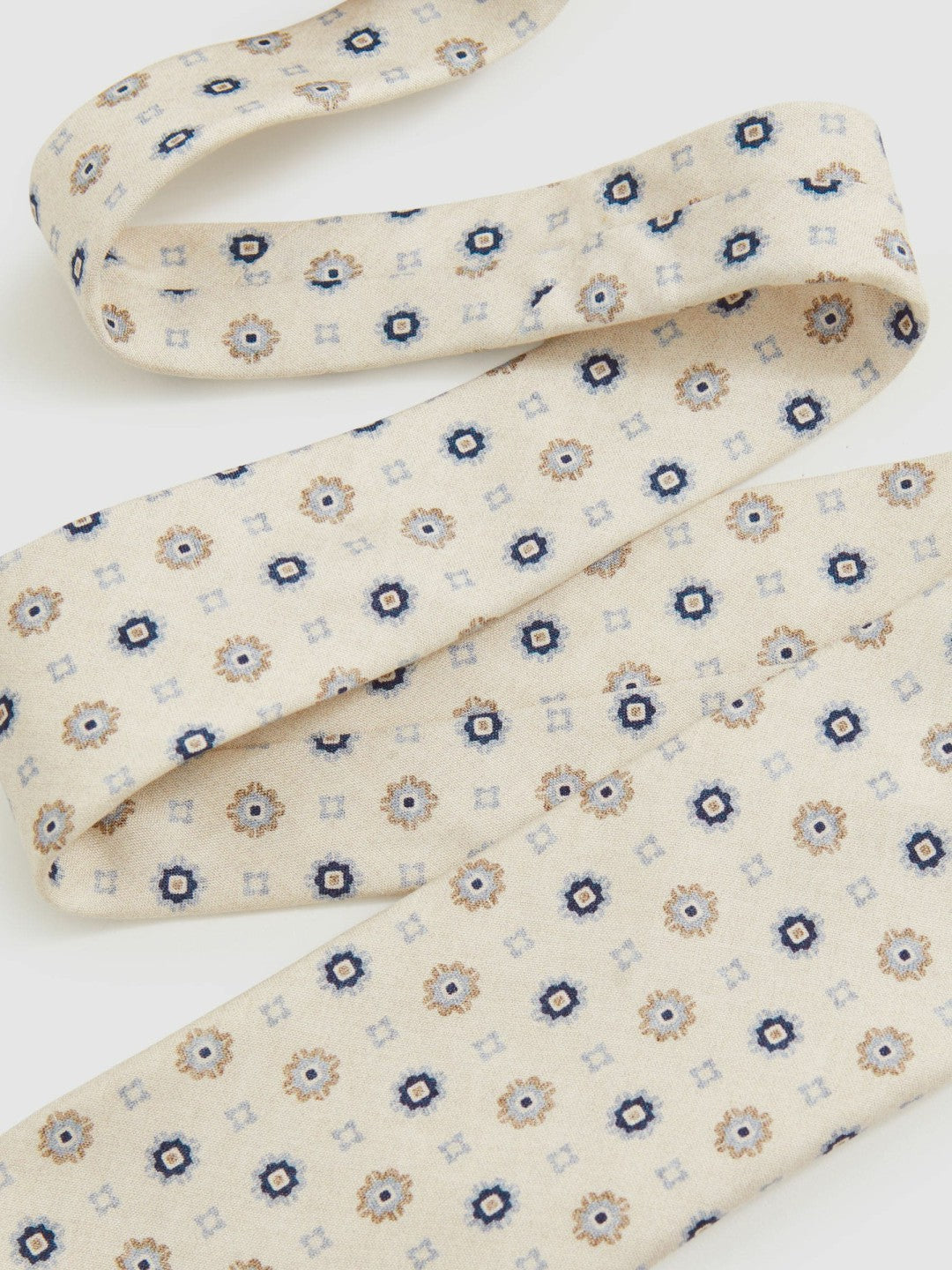 Reiss Offer - Silk Floral-Medallion Tie in Ivory