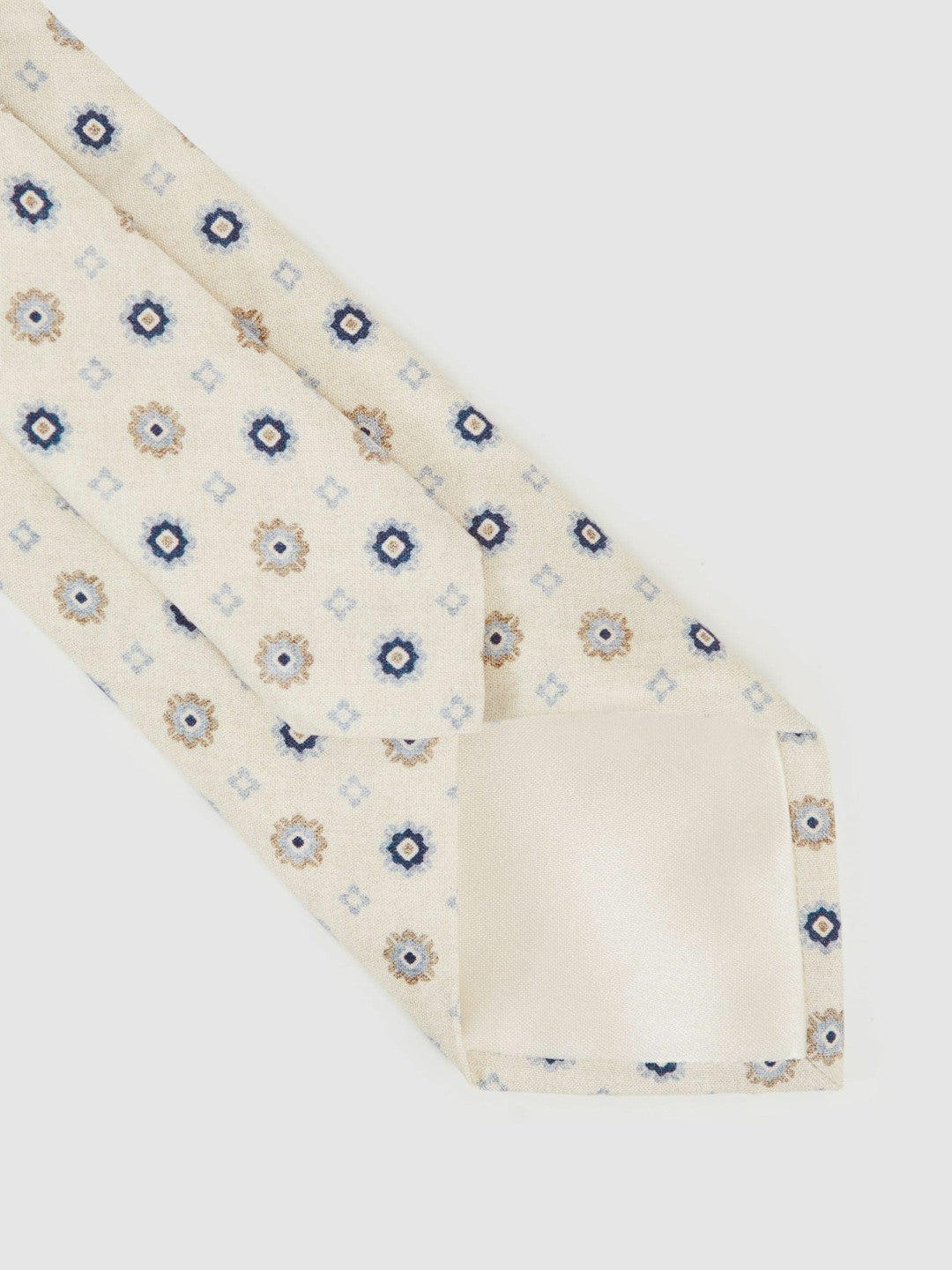 Reiss Offer - Silk Floral-Medallion Tie in Ivory