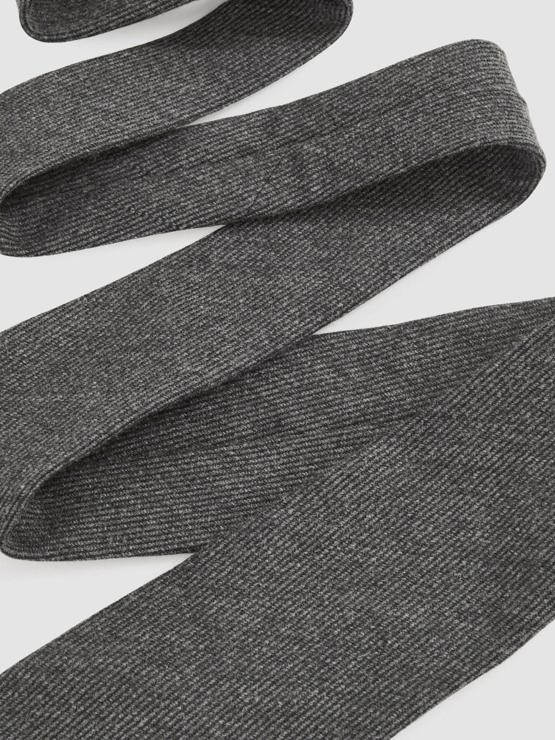 Reiss Best Seller - Wool-Silk Textured Tie in Charcoal