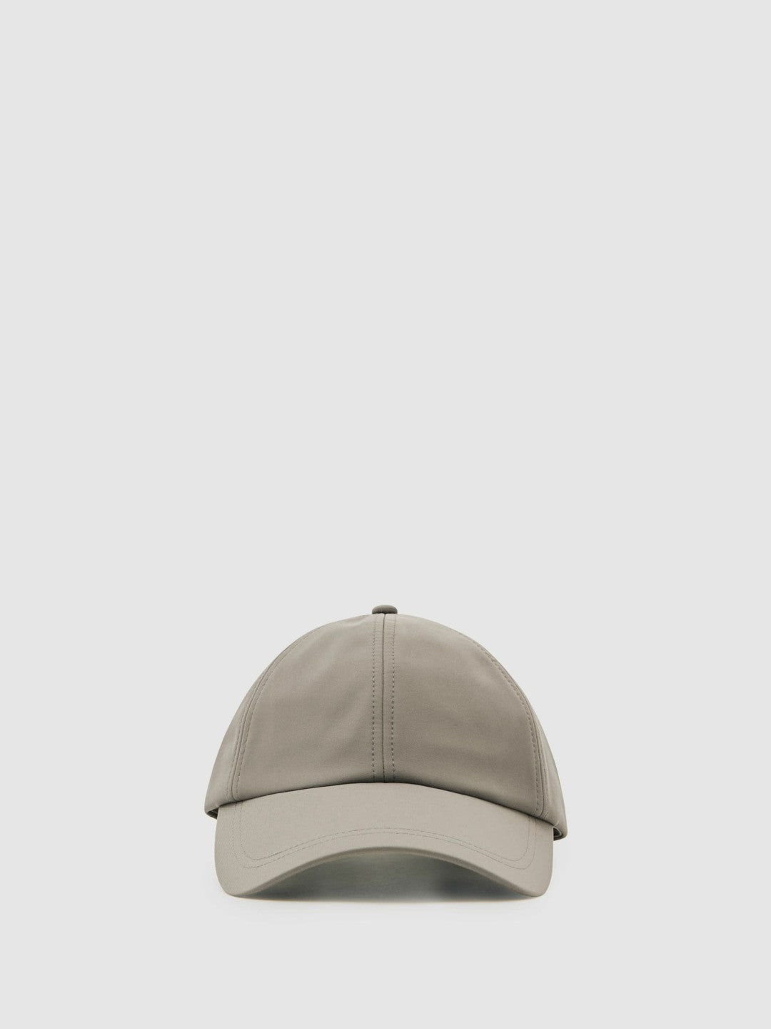 Reiss Value - Embroidered Logo Tech Baseball Cap in Mushroom Brown