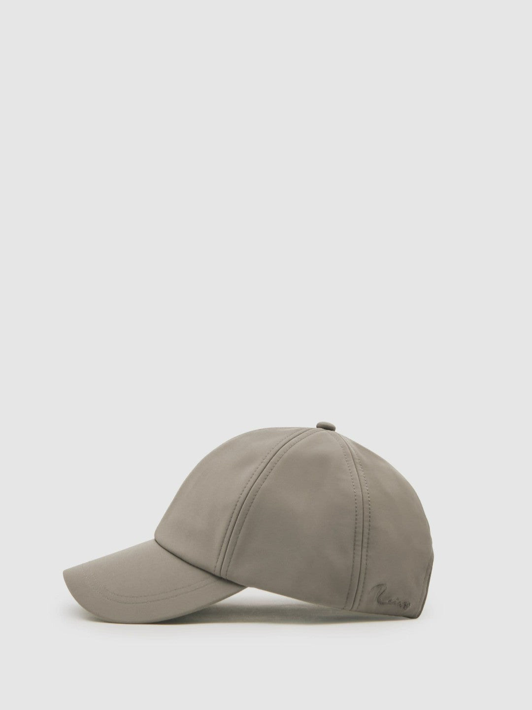 Reiss Value - Embroidered Logo Tech Baseball Cap in Mushroom Brown