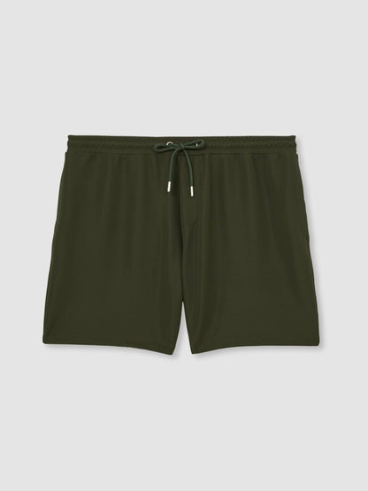 Reiss Value - Textured Drawstring Shorts in Green