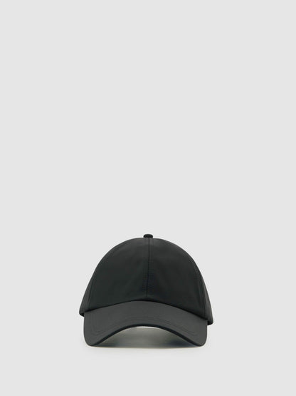 Reiss Deal - Embroidered Logo Tech Baseball Cap in Black