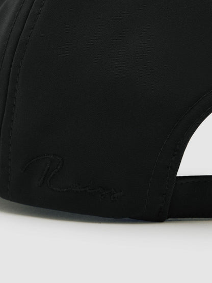 Reiss Deal - Embroidered Logo Tech Baseball Cap in Black