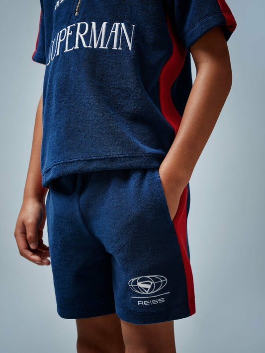 Reiss Value - 9-13 yrs Superman Towelling Shorts in Blue/Red