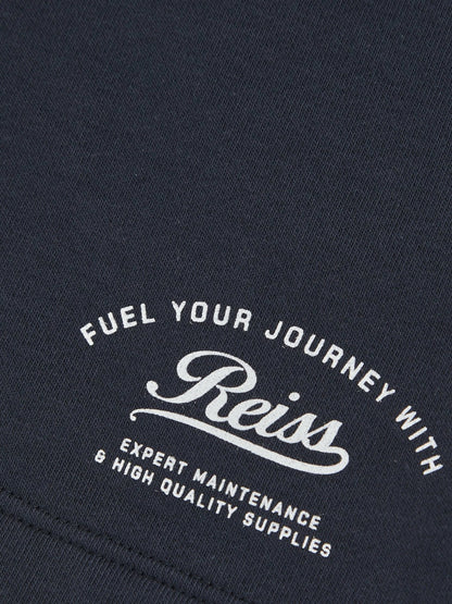 Reiss 9-13 yrs Cotton Blend Motor Cars Sweat Shorts in Washed Blue