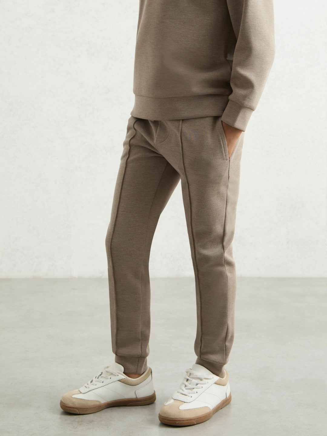 Reiss Savings - 3-9 yrs Interlock Drawstring Joggers in Taupe Brown