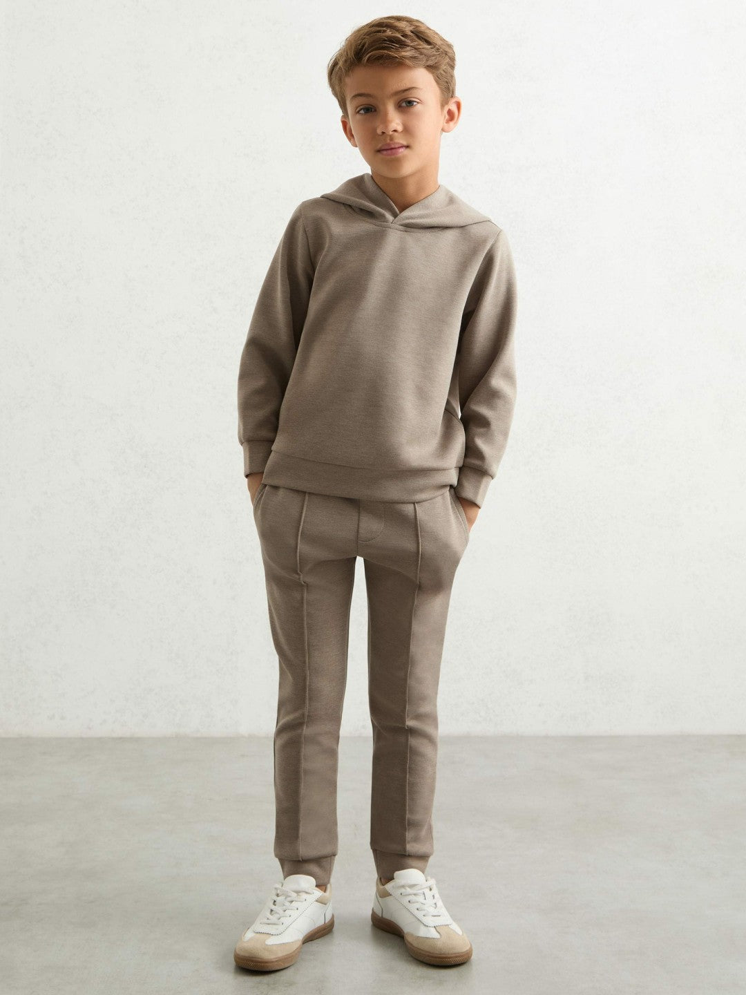 Reiss Savings - 3-9 yrs Interlock Drawstring Joggers in Taupe Brown