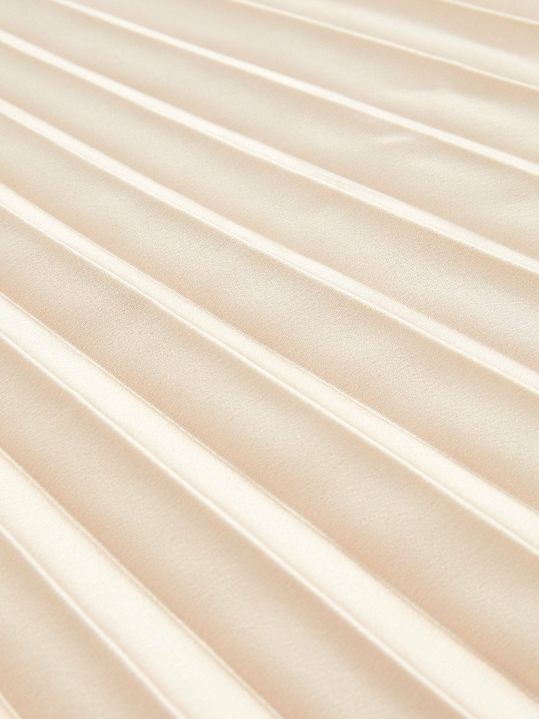 Reiss Pleated Midi Skirt in Champagne Neutral