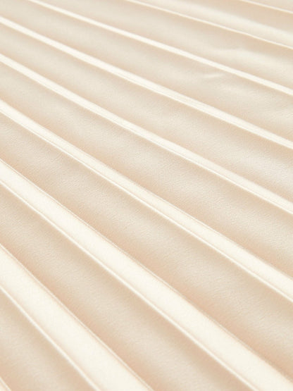 Reiss Pleated Midi Skirt in Champagne Neutral