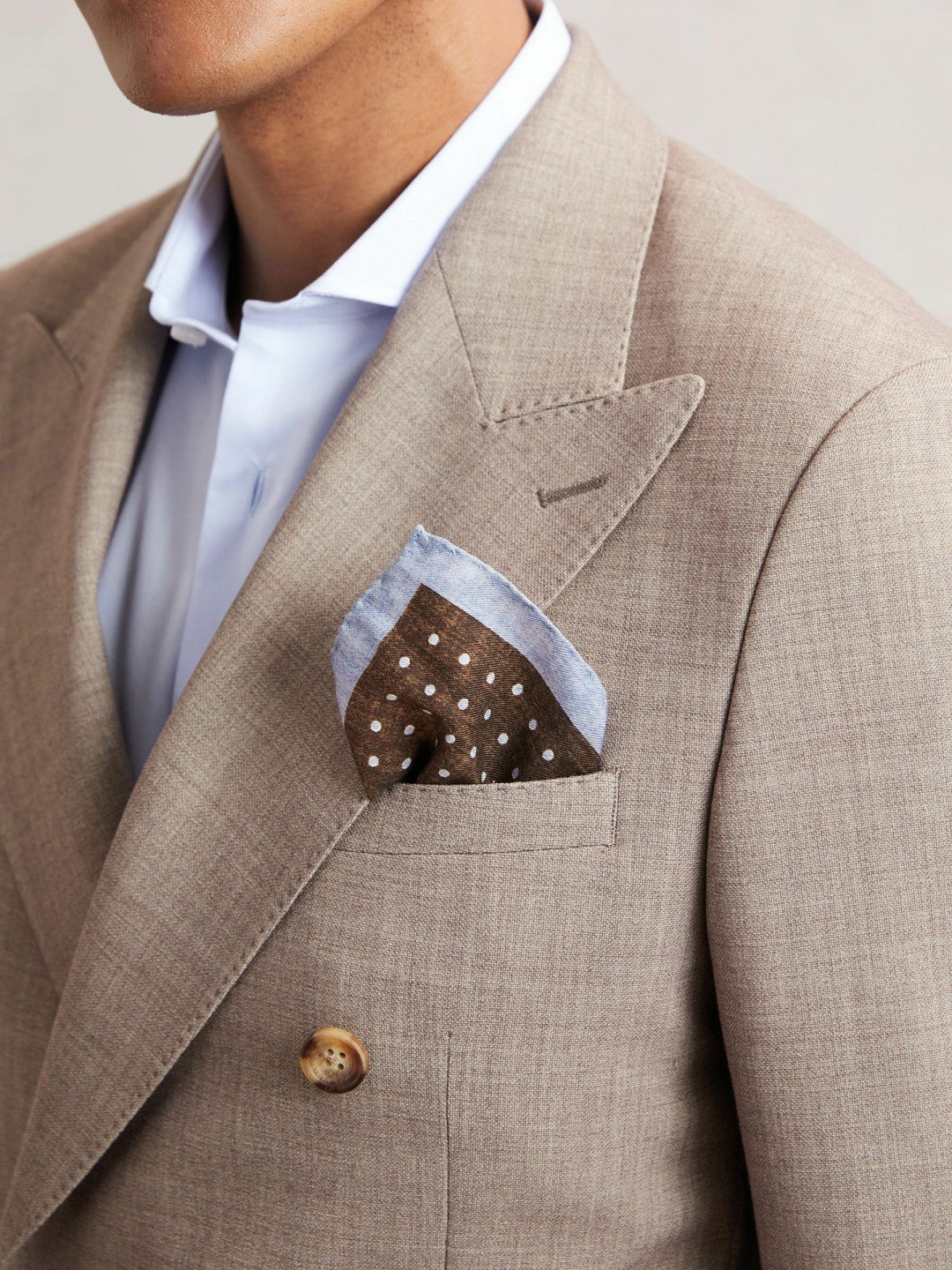 Reiss Deal - Pocket Squares in Chocolate Brown