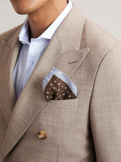 Reiss Deal - Pocket Squares in Chocolate Brown