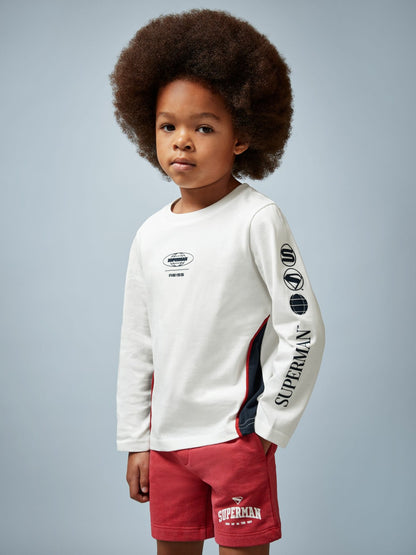 Reiss Affordable - 9-13 yrs Superman Cotton Logo T-Shirt in White