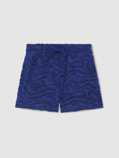 Reiss 3-9 yrs SmileyWorld Wave Texture Shorts in Bright Blue