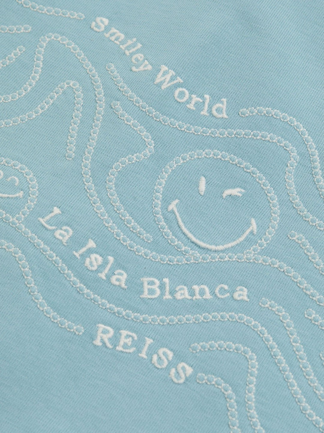 Reiss Value - 3-9 yrs SmileyWorld Embroidered Shirt in Sky Blue