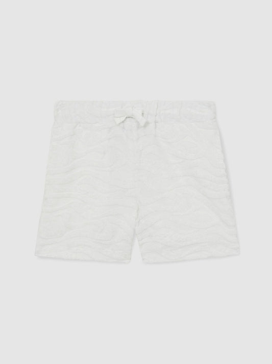 Reiss Best Seller - 13-14 yrs SmileyWorld Wave Texture Shorts in White