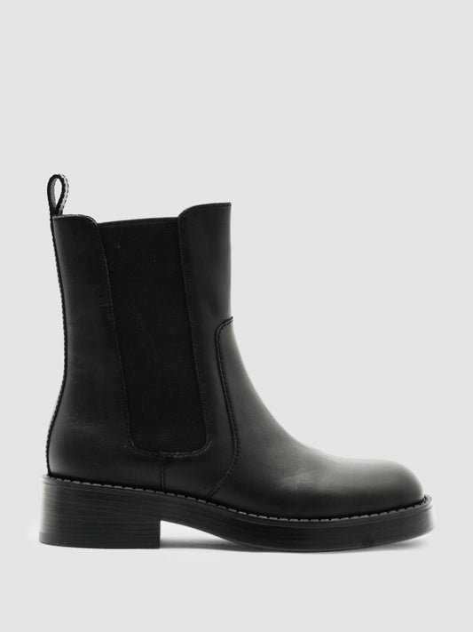 Reiss Sale - Leather Chelsea Boots in Black