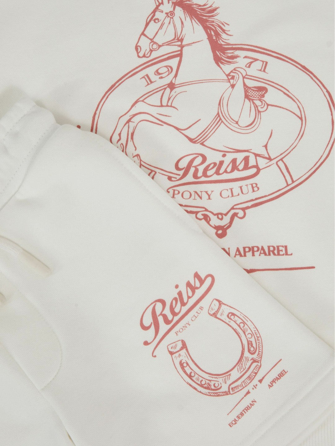 Reiss Value - Pony Club Sweatshirt and Shorts Set in Ecru