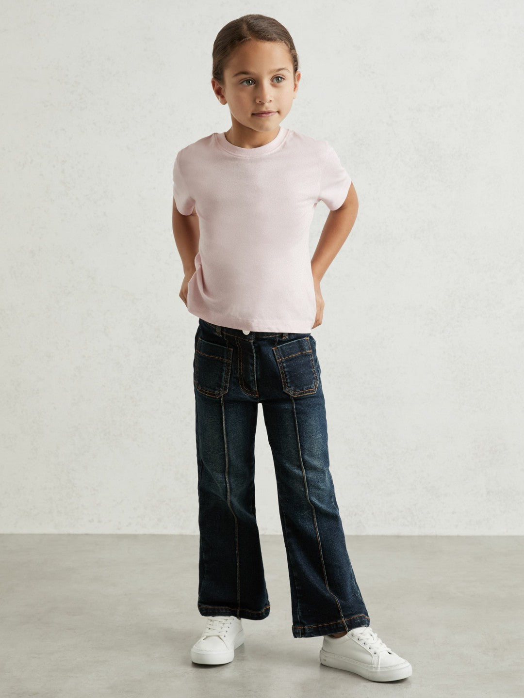 Reiss Affordable - 13-14 yrs Cotton Crew Neck T-Shirt in Pink