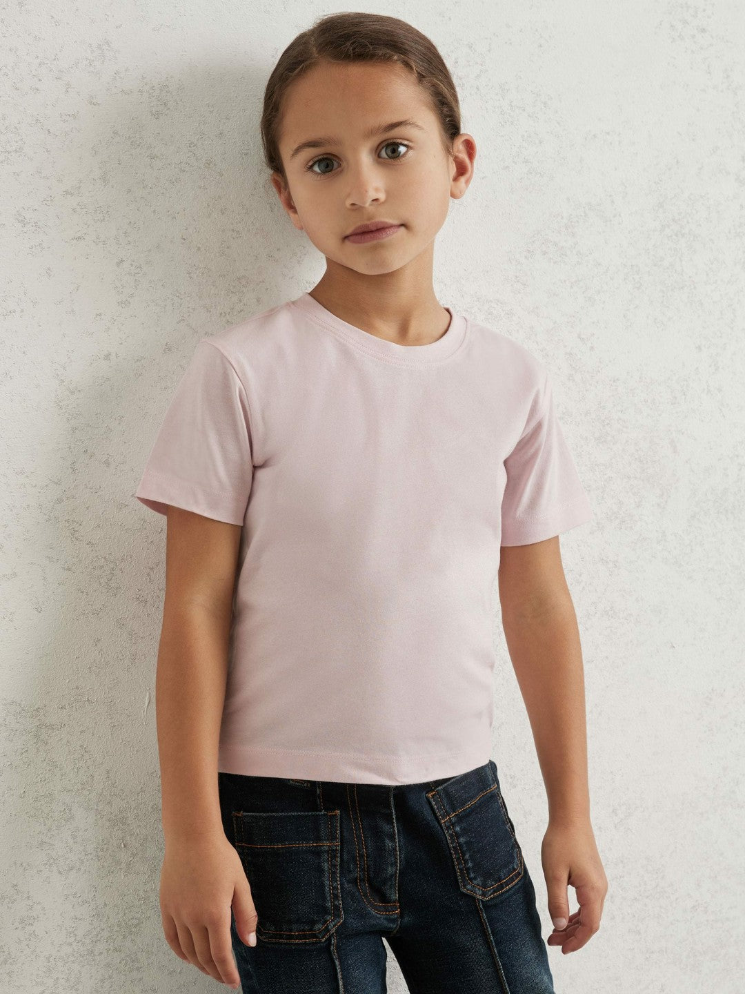 Reiss Affordable - 13-14 yrs Cotton Crew Neck T-Shirt in Pink